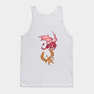 Animals of mythology - dragon vs gryphon Tank Top